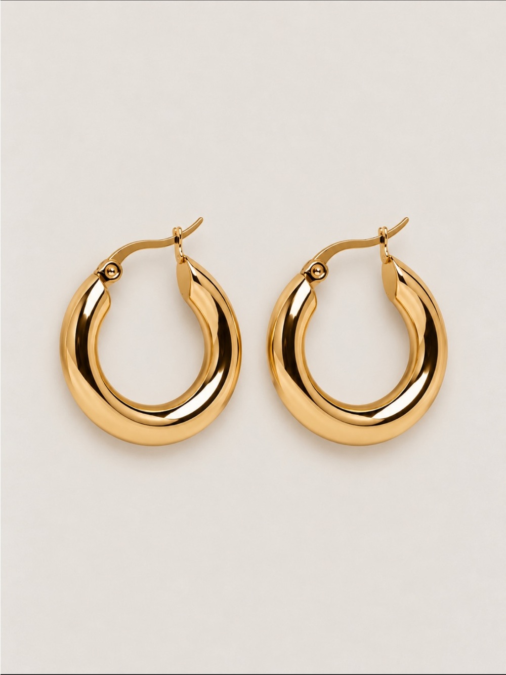 New! Gold Hypoallergenic Hoop Earrings NWOT